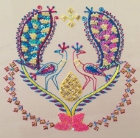 broderie motif paon broderie motif paon